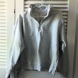 brandy melville grey 1/4 zip